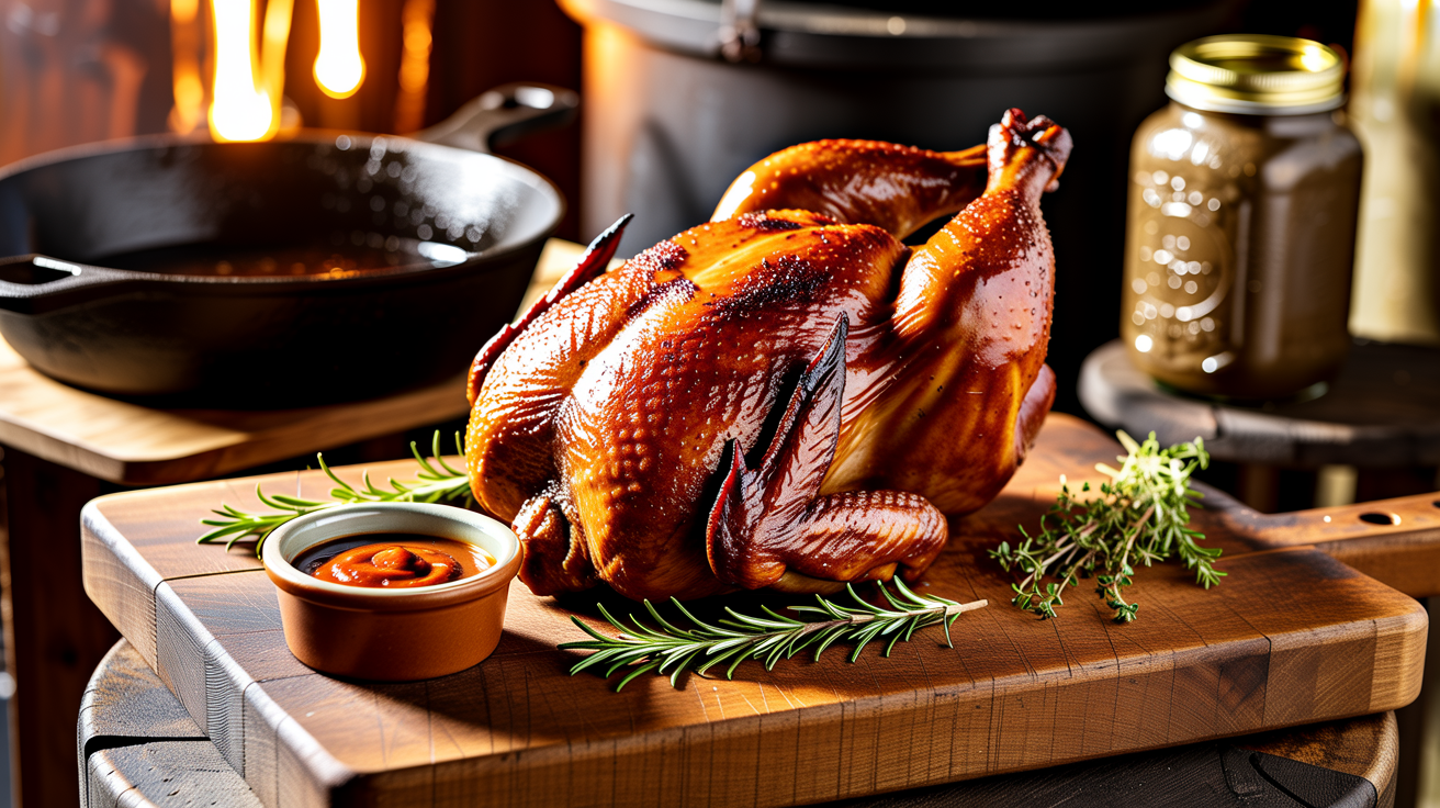 Smoked Whole Chicken Recipe - Juicy BBQ Perfection plated