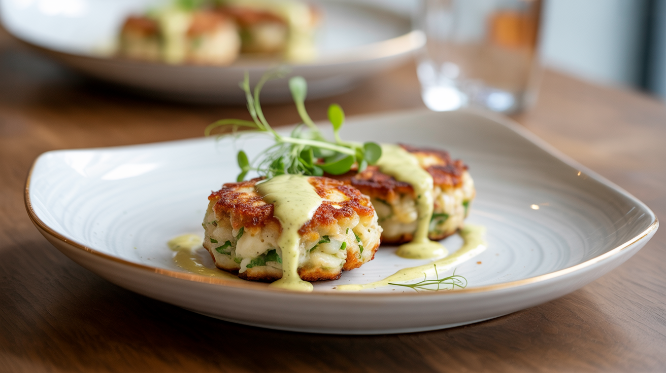 Air Fryer Crab Cakes Recipe - Crispy and Delicious plated