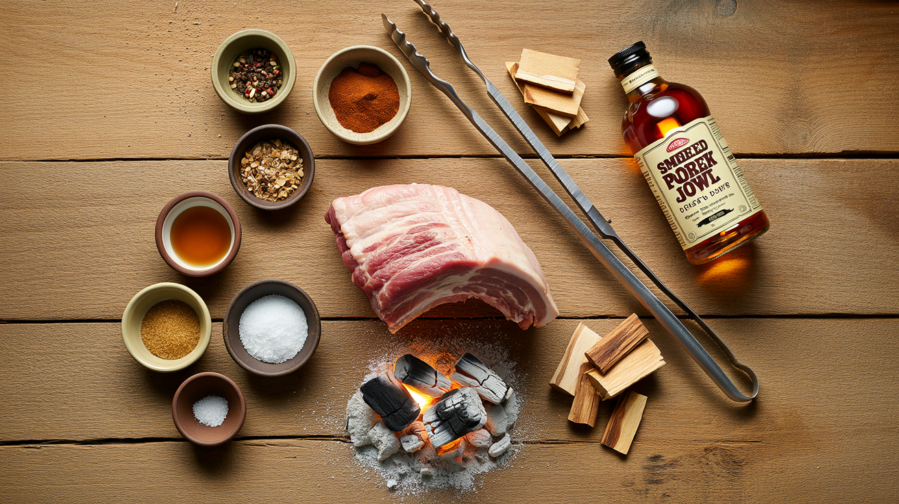 Smoked Pork Jowl Recipe: Low and Slow BBQ Perfection ingredients