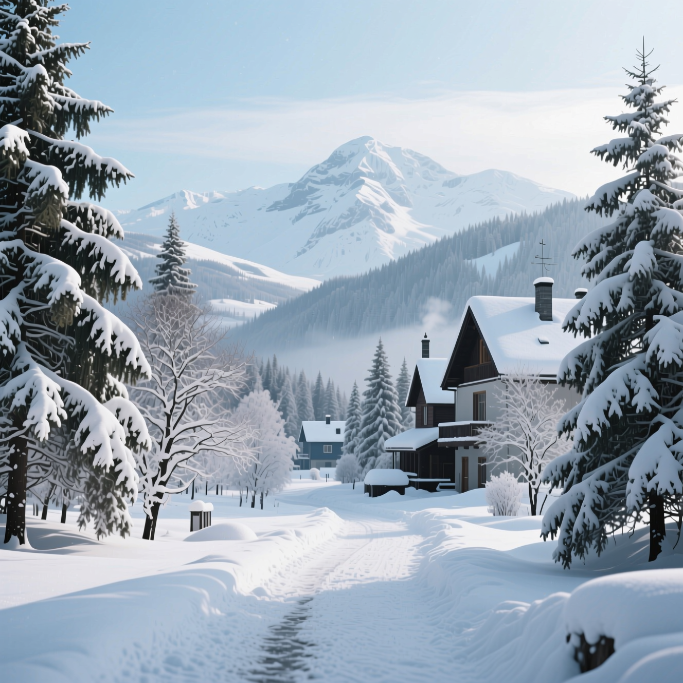 Conclusion, related to winter, photorealistic, high quality, sharp