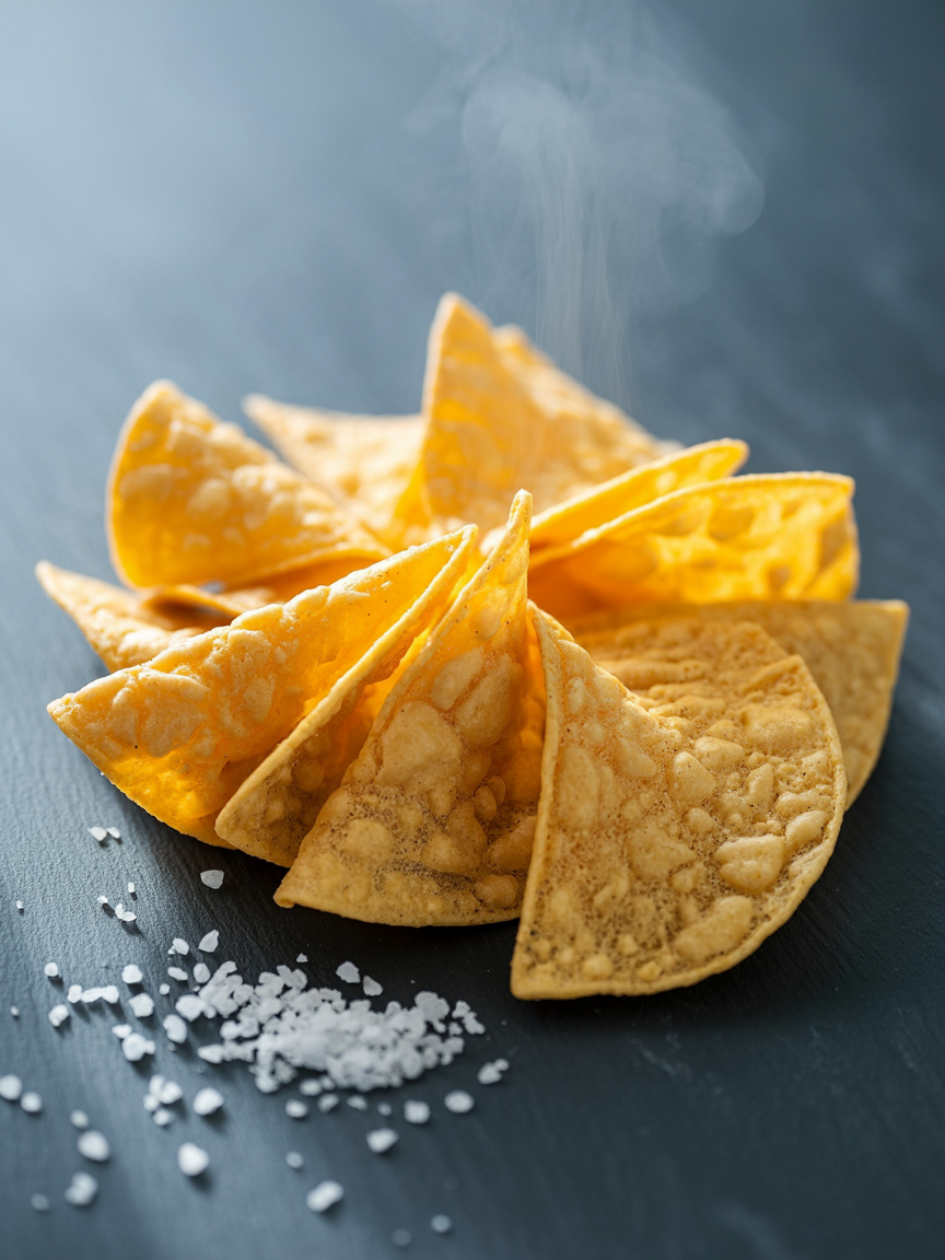 Air Fryer Tortilla Chips Recipe - Crispy and Easy closeup detail