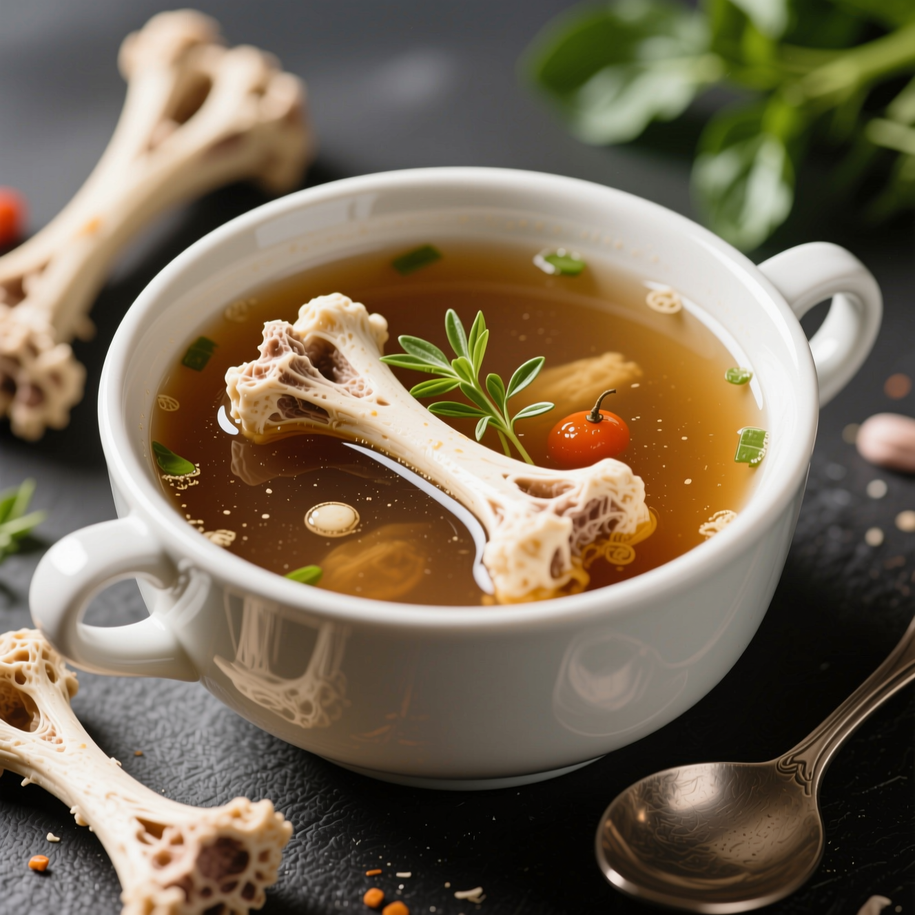What is Bone Broth?, related to bone broth, photorealistic, 