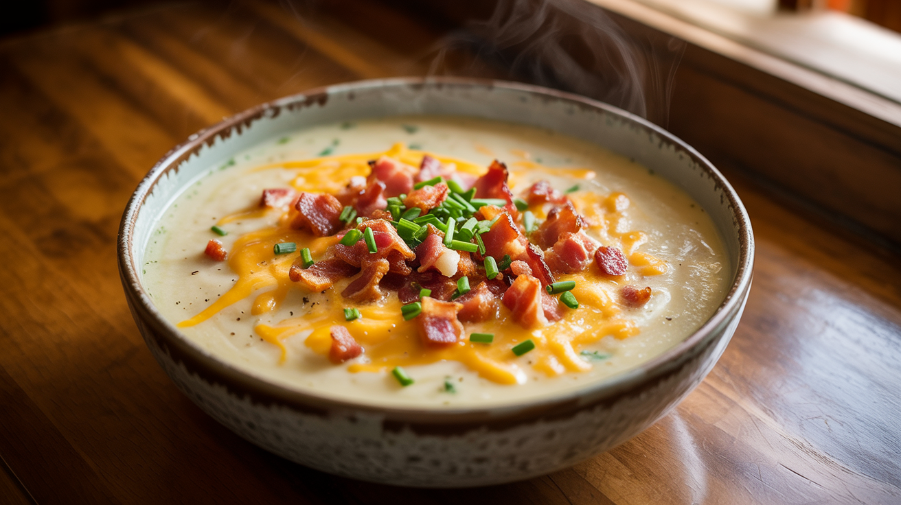 Loaded Baked Potato Soup Recipe - Creamy & Delicious