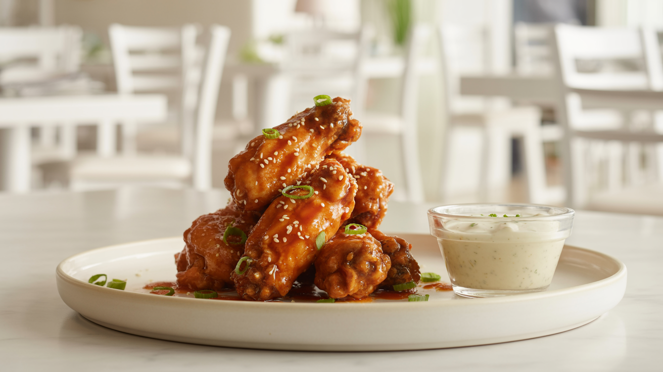 Air Fryer Chicken Wings Recipe (Crispy & Easy) plated
