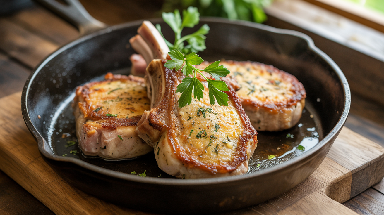Garlic Parmesan Pork Chops - Juicy & Crispy Recipe