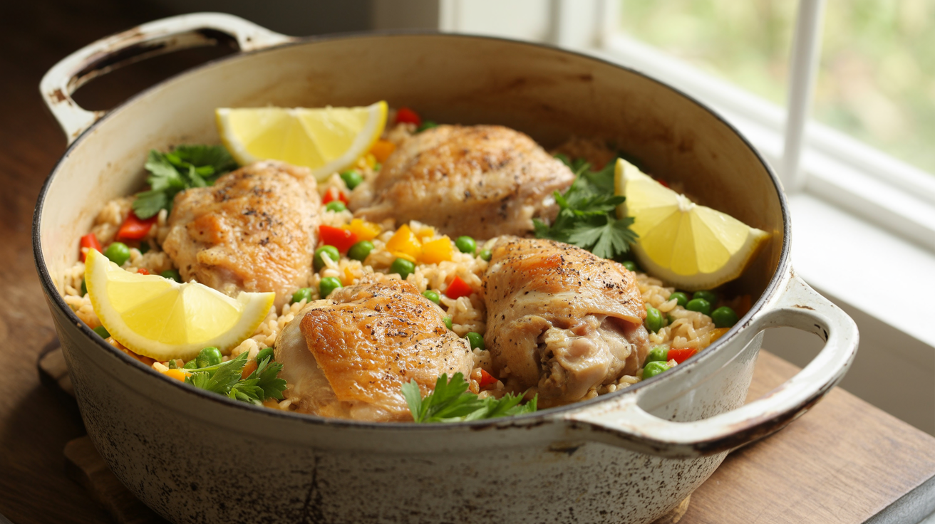 One Pot Chicken and Rice Recipe - Easy 30-Minute Meal
