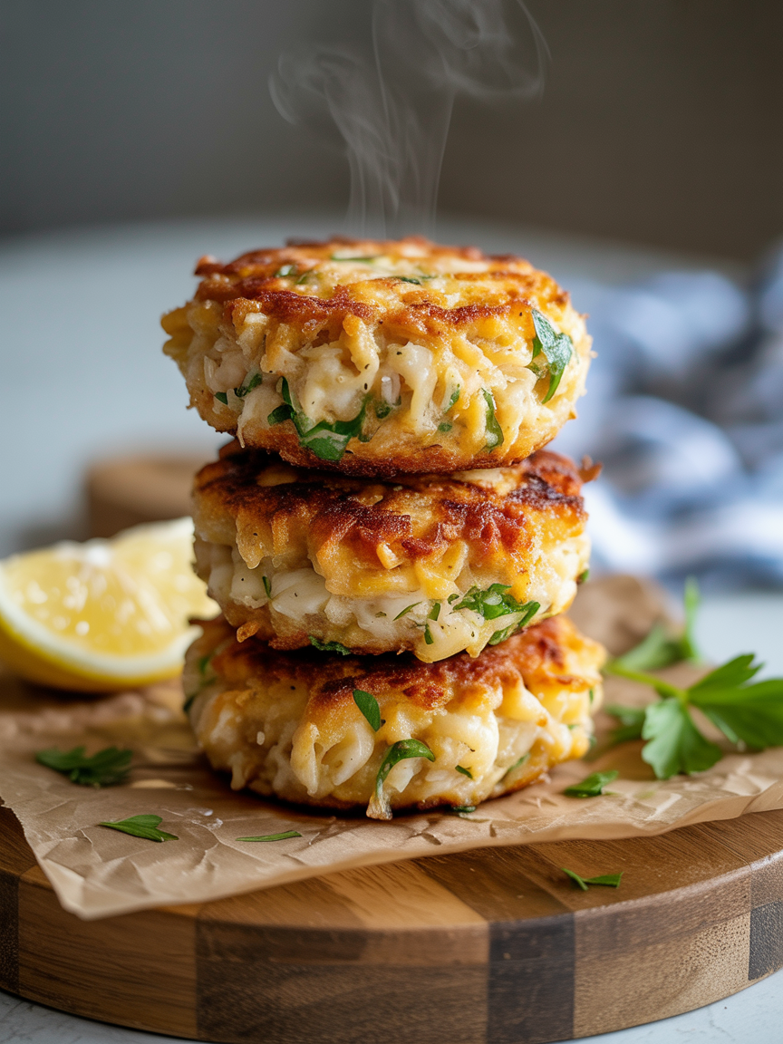 Air Fryer Crab Cakes Recipe - Crispy and Delicious closeup detail