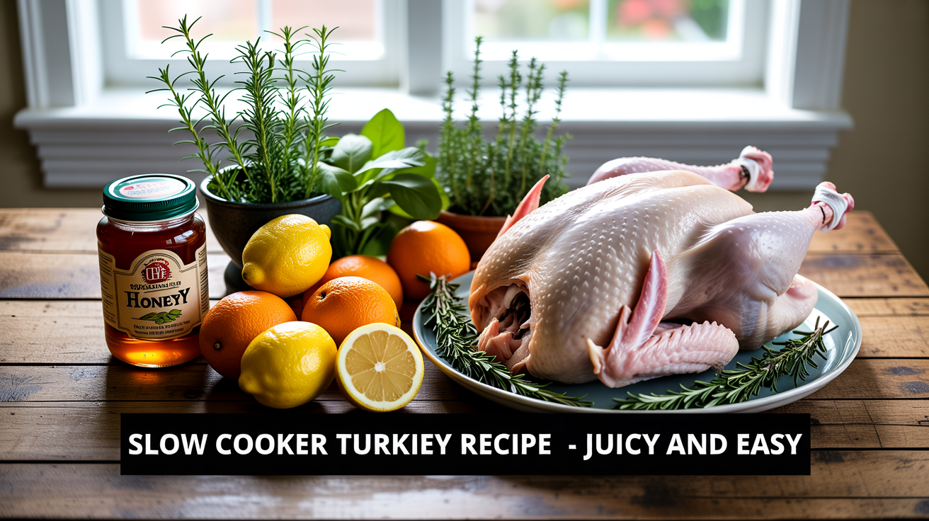 Slow Cooker Turkey Breast Recipe - Juicy and Easy ingredients