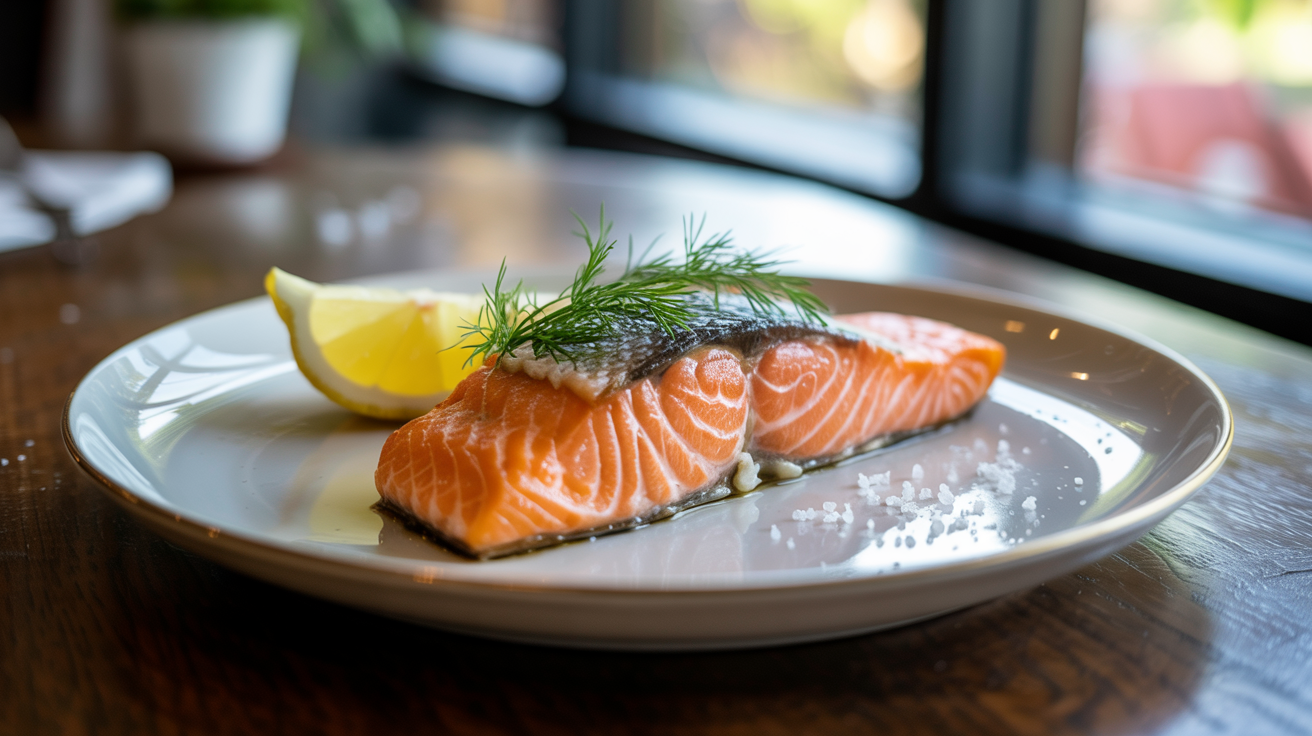 Air Fryer Salmon Recipe - Crispy Perfect Fish in 12 Minutes plated