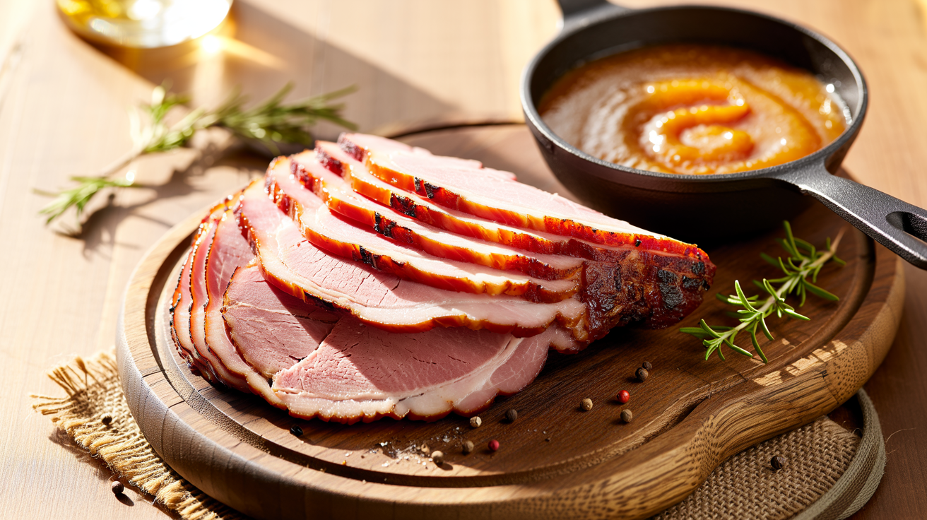 Smoked Ham Recipe: Perfect Low and Slow on the Grill plated