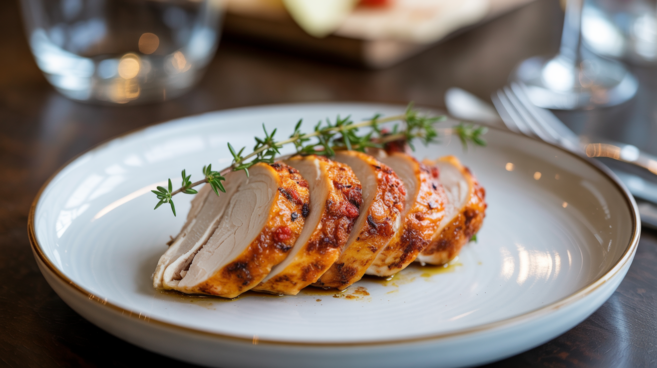 Harissa Roasted Chicken Recipe - Spicy & Flavorful plated