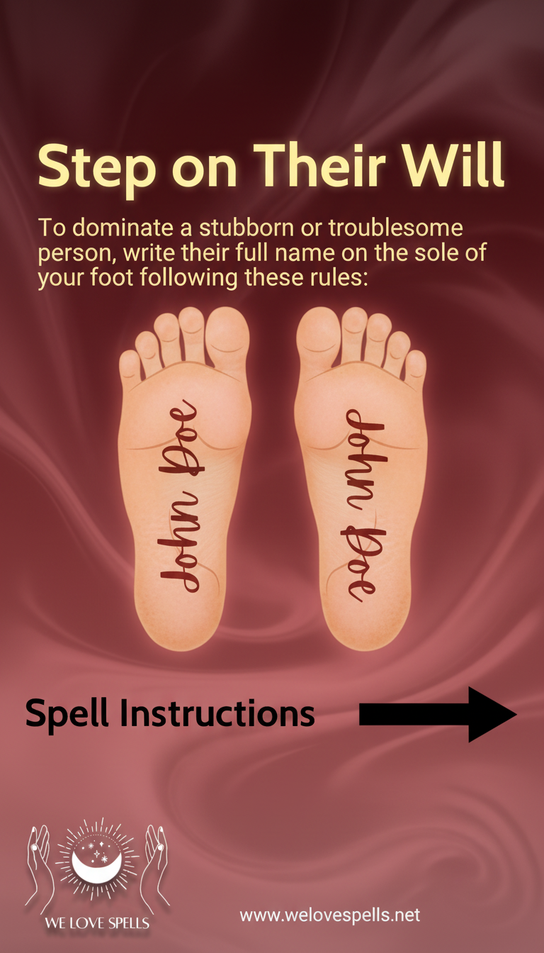Hoodoo Domination Foot Spell Directions - left or right foot guidance