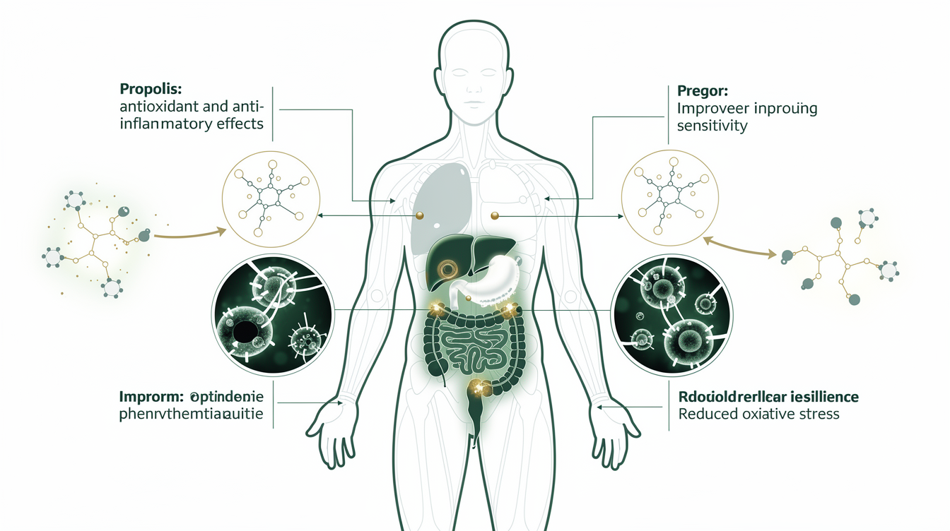 Phenotypic Response Surfaces-Guided Optimization (PRS-OPT) of Propolis-Metformin-Regorafenib Combination Therapy for MASLD-Associated Hepatocellular Carcinoma. mechanism illustration