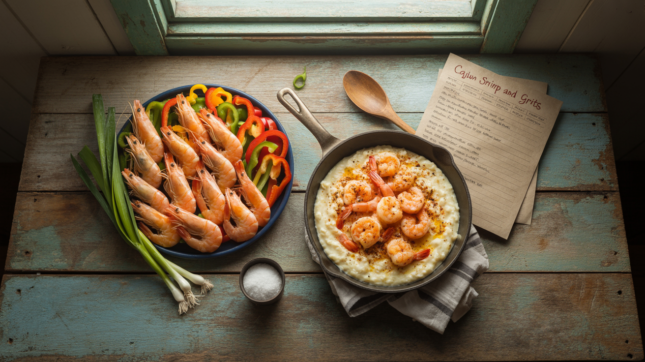 Cajun Shrimp and Grits Recipe - Bold & Buttery ingredients