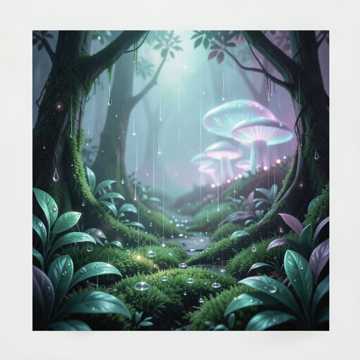 Rain in the forest