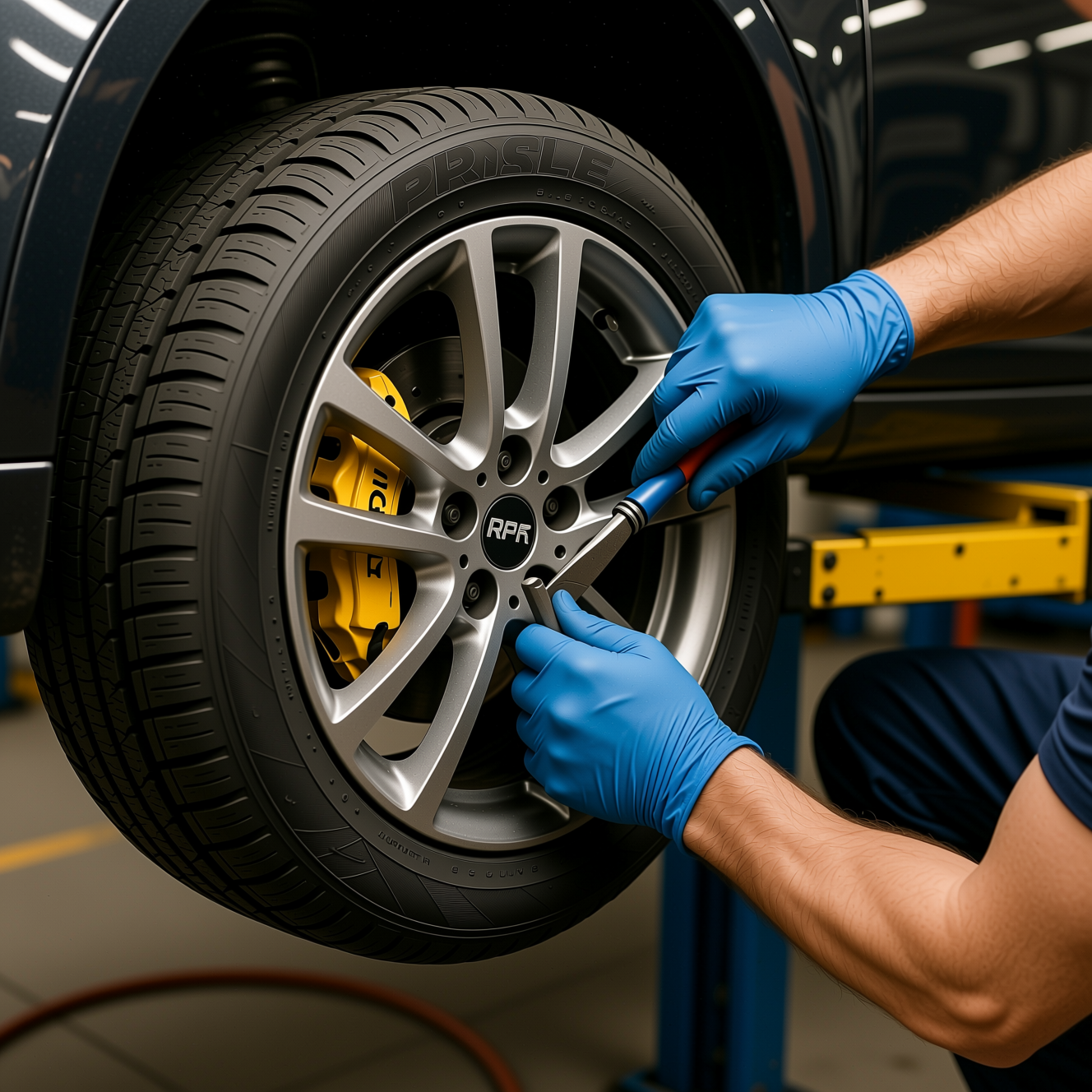 When is Tire Repair Possible?, related to car tires repair, photorealistic, high
