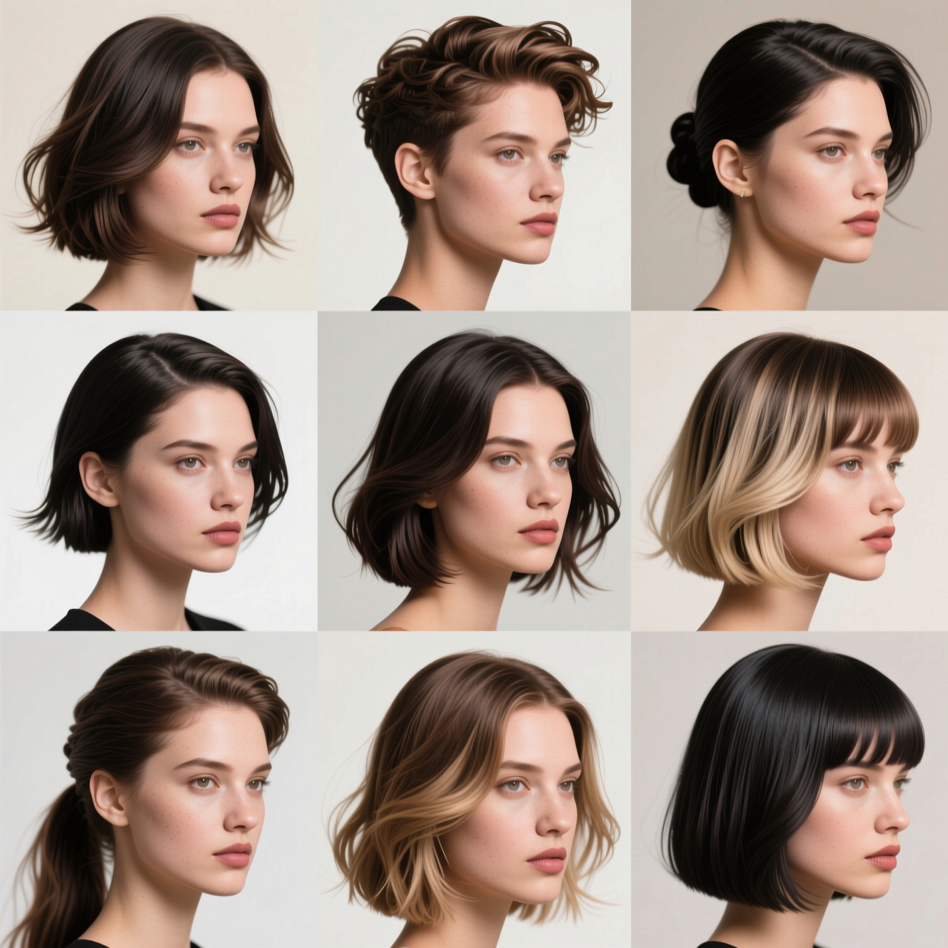 Popular Hairstyles for Different Hair Types, related to hairstyles, photorealist