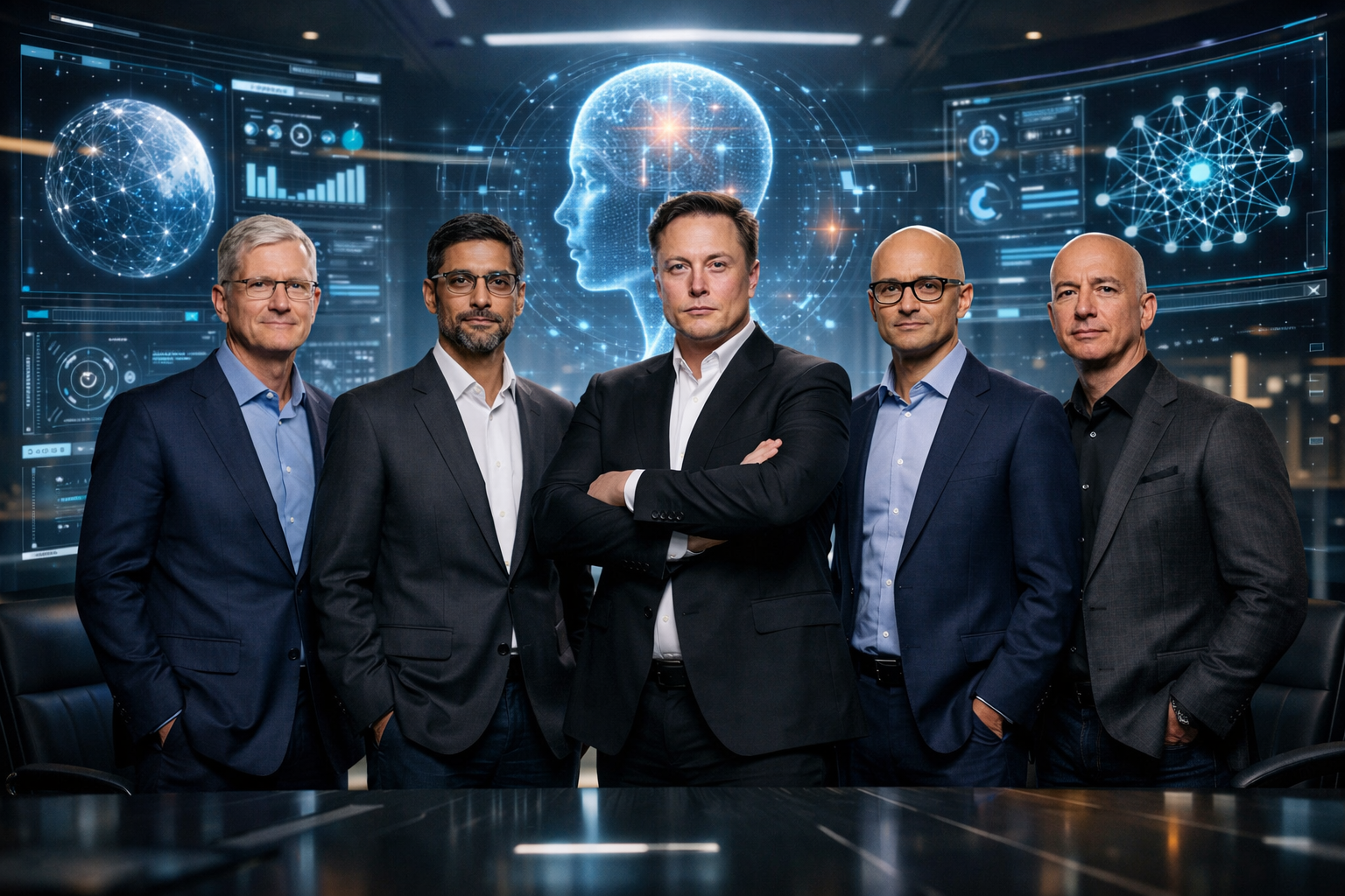 Convergence des 5 PDG les plus puissants de l'intelligence artificielle en janvier 2026
