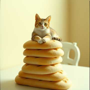 Cat With Bread