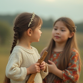 Les deux petites filles de papoule