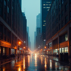 В городе вечер