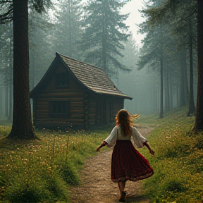 По лесу девушки гуляли