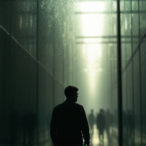 Schatten auf dem Glas