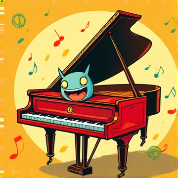 Cartoon AI music example