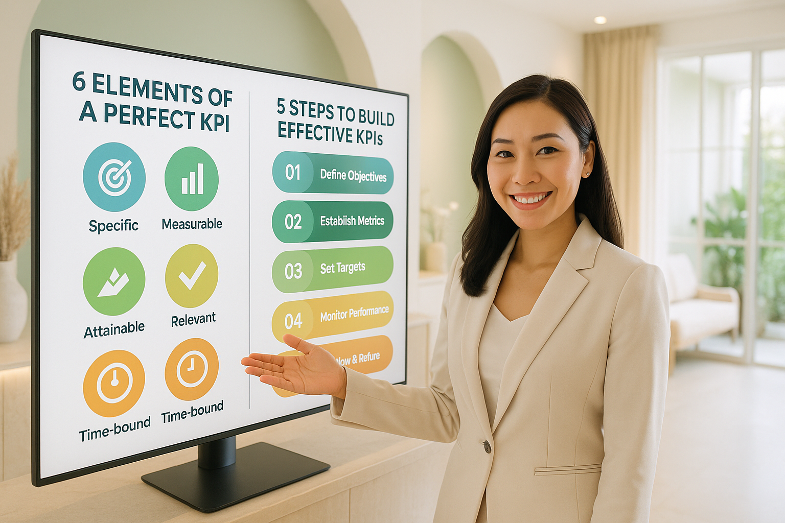 3. 6 yếu tố tạo nên KPI Chuẩn và 5 bước xây dựng KPIs doanh nghiệp hiệu quả