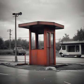 Blood Red Bus Stop