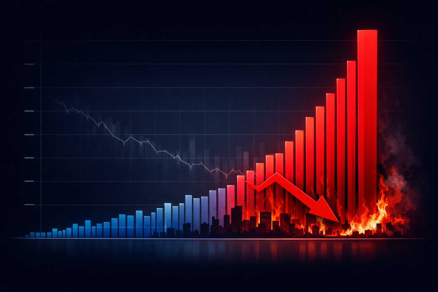 Record de défaillances d'entreprises en France 2025 — graphique comparatif