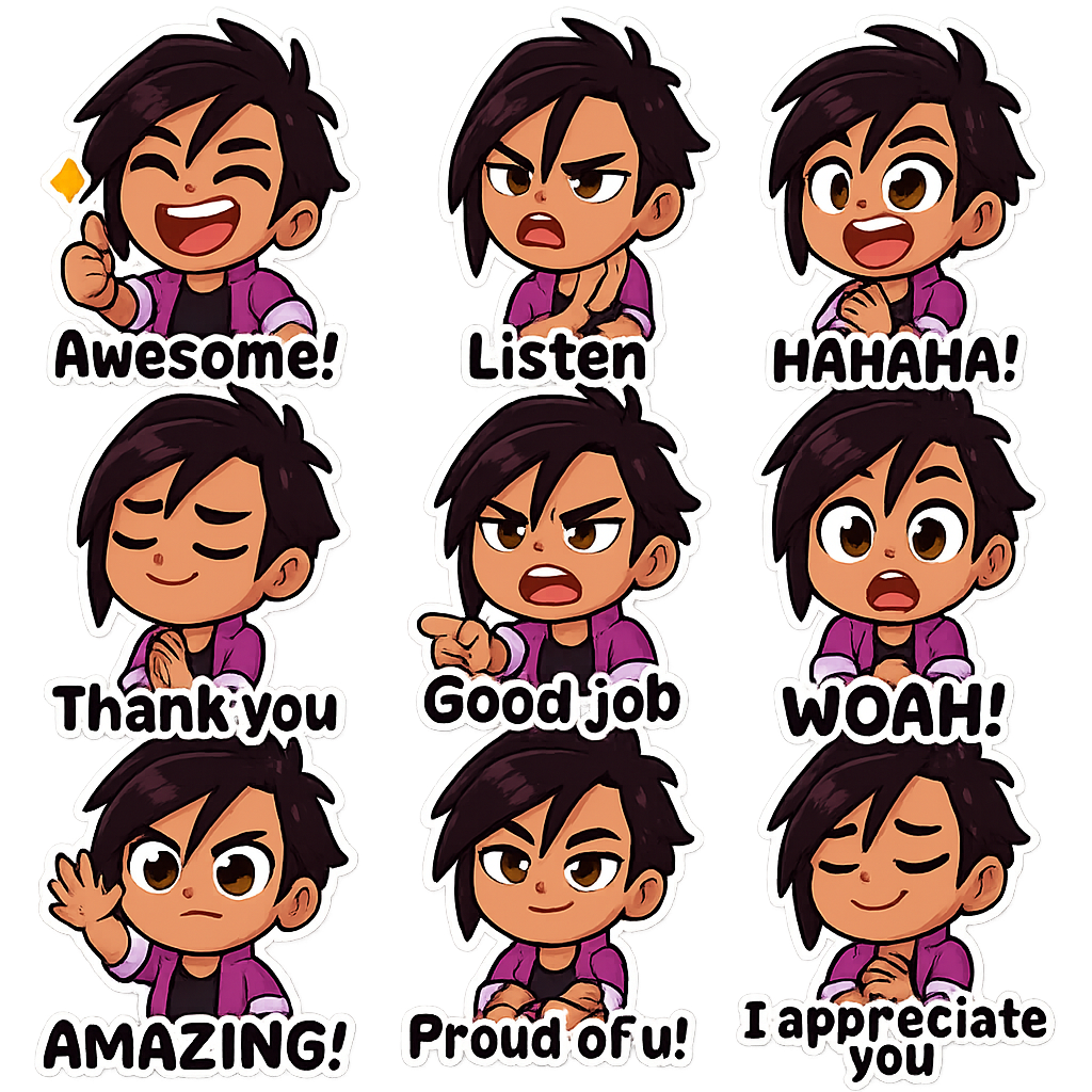 Created using AI Emoji Generator with chibi_emoji_word_1 style in emoji_type category. Generated on November 12, 2025 using Image to Image generation method.