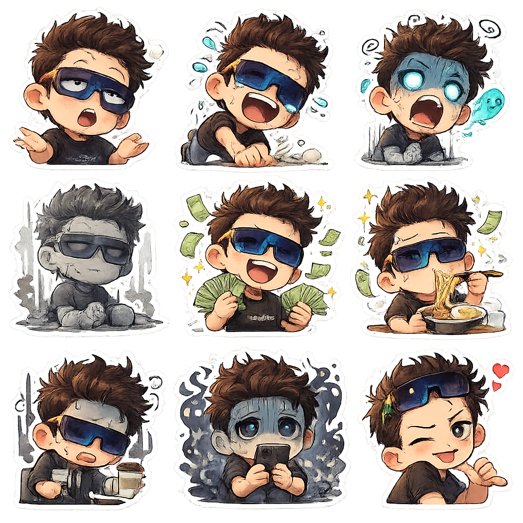 图生图生成器 · 贴纸 · 表情包套装1