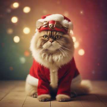 Shredding Santa Cat