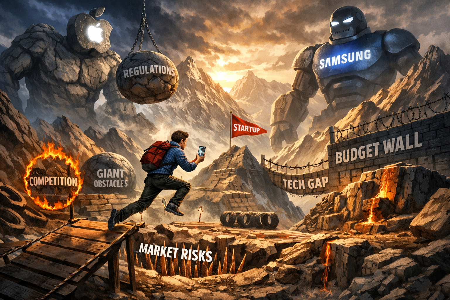 Défis colossaux pour Tesla Piphone face aux géants Apple et Samsung sur le marché saturé