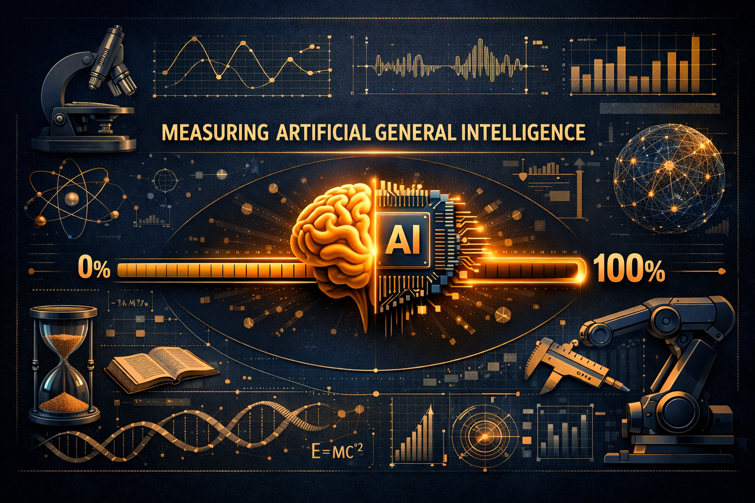 Visualisation abstraite de la mesure de l'intelligence artificielle générale AGI
