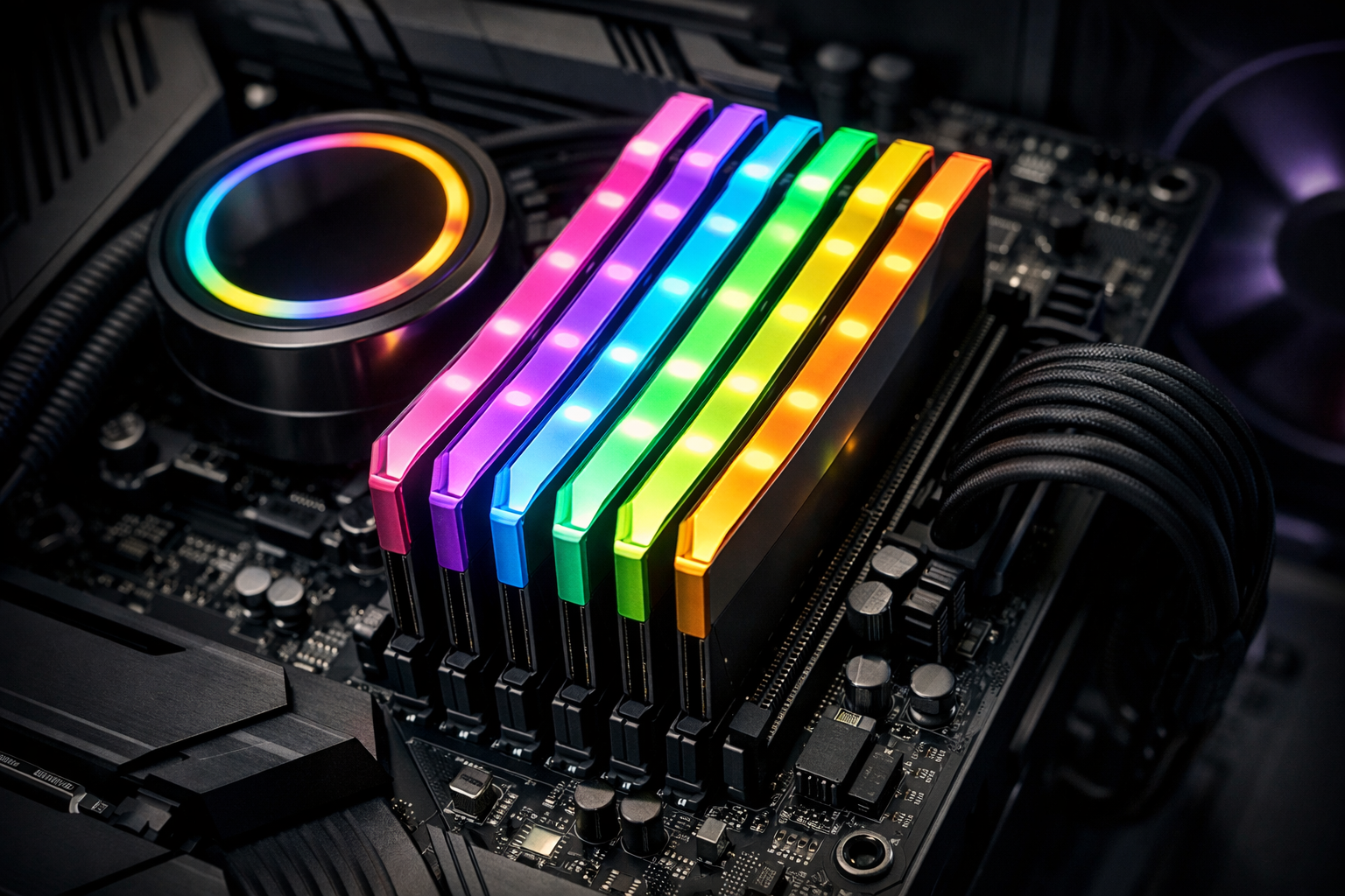 Corsair Vengeance RGB DDR5 — RGB 10 zones et dissipateur aluminium dans un PC gaming