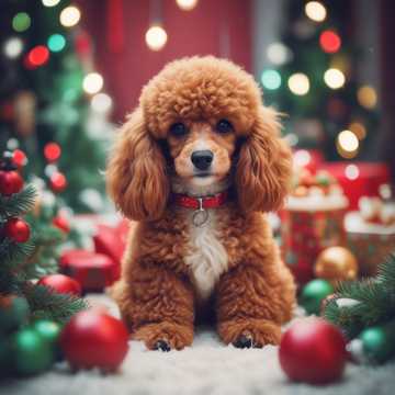 Cannoli the Christmas Poodle