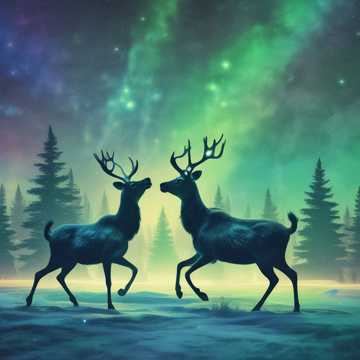 reindeers Running