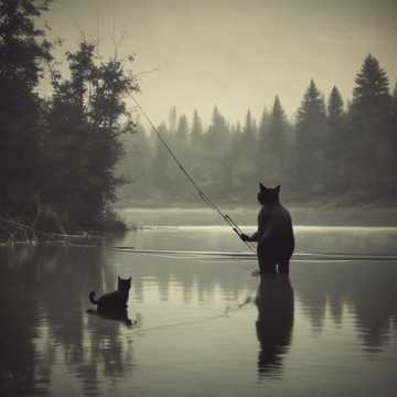 Brice et Micka combat de pêche infructueux