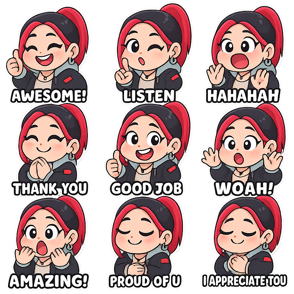 Created using AI Emoji Generator with chibi_emoji_word_1 style in emoji_type category. Generated on November 12, 2025 using Image to Image generation method.