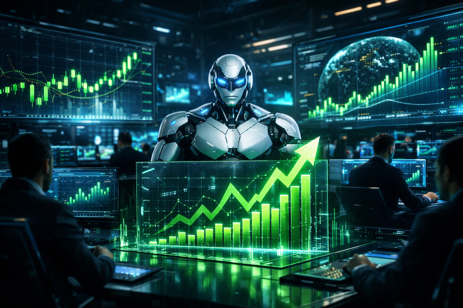 Simulation boursière avec l'IA Grok 4.2 générant des rendements positifs