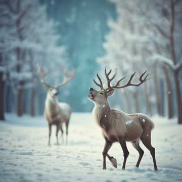 reindeers Running