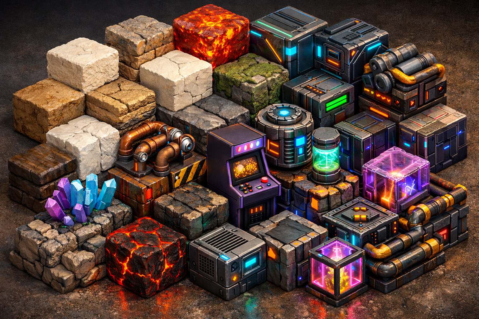 Les 500 nouveaux blocs d'Hytale Update 4.5 incluant pierre naturelle et blocs sci-fi