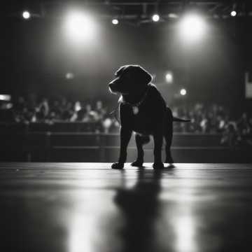 Schwarzer Labrador mit weißem Fleck