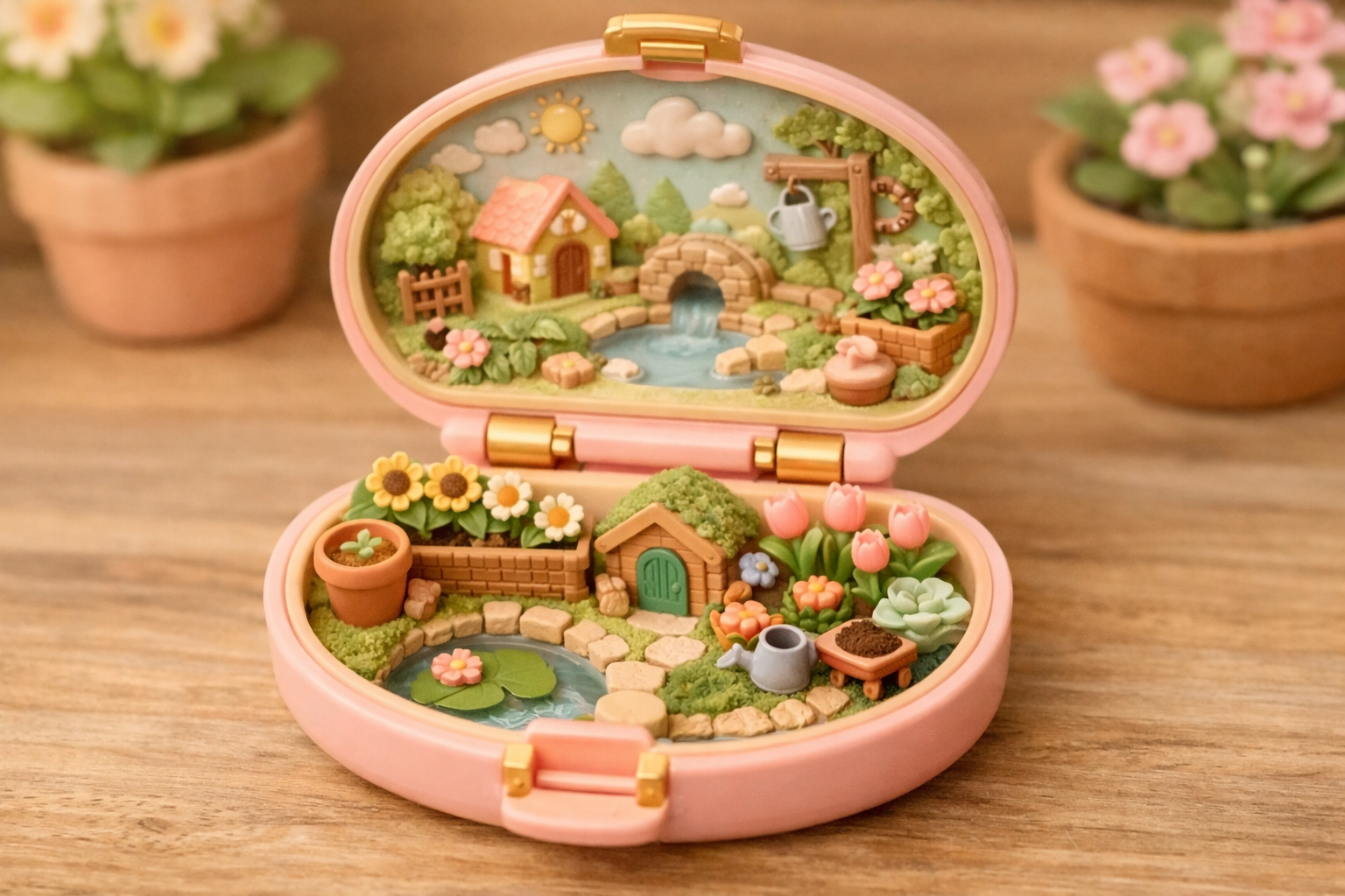 Tiny Garden jeu simulation agricole Nintendo Switch inspiré Polly Pocket