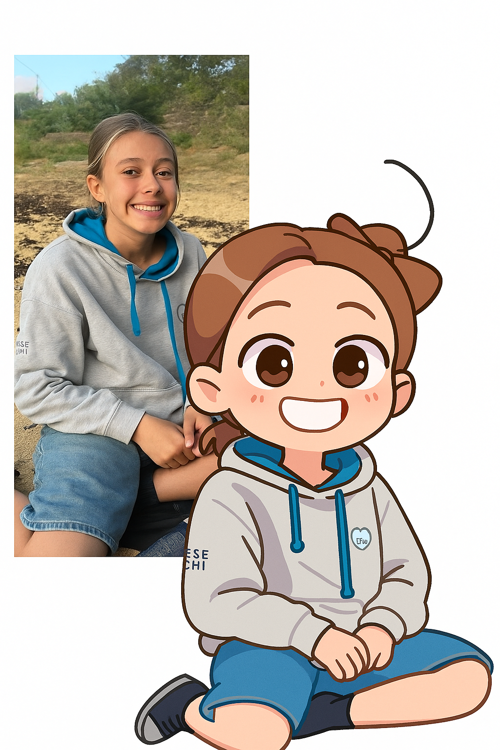 Created using AI Sticker Generator with real_person_chibi_sticker style in chibi category. Generated on October 20, 2025 using Image to Image generation method.