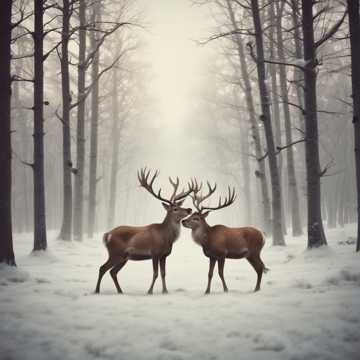 reindeers Running