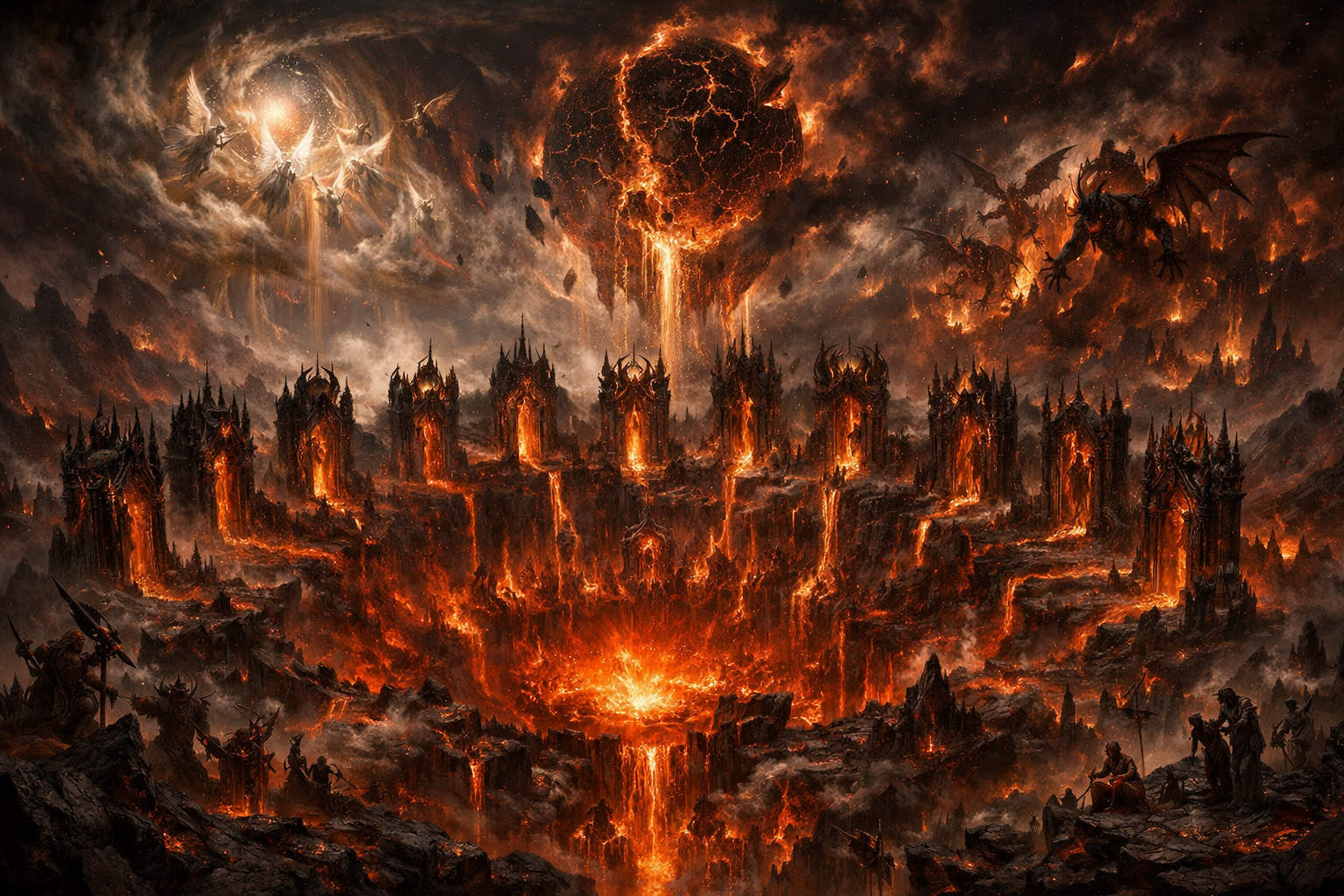 Concept art Diablo 4 expansion — 12 portes du Torment dans un paysage apocalyptique