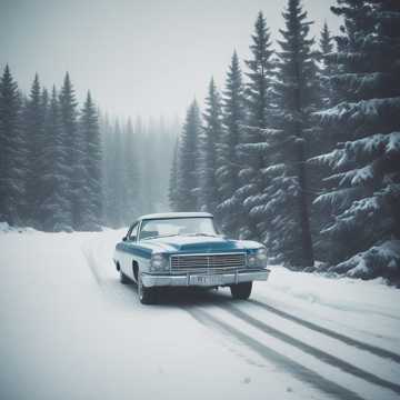 Snowy Drive Home